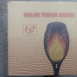 Solar Torch Light with Flickering Flame, 12Pack Solar Lights Outdoor, Waterproof